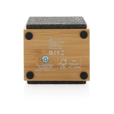 Logo trade promotional merchandise photo of: Wynn 5W bamboo wireless speaker