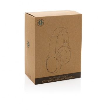 Logotrade advertising products photo of: RCS and bamboo Elite Foldable wireless headphone