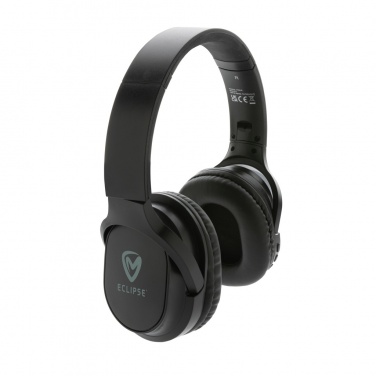 Logo trade promotional gifts image of: RCS recycled plastic Elite Foldable wireless headphone
