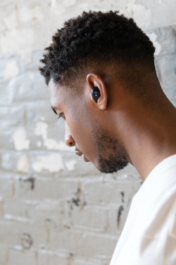 Logotrade promotional giveaway image of: Urban Vitamin Palm Springs RCS rplastic ENC earbuds