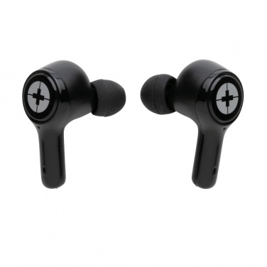 Logotrade promotional product image of: RCS recycled plastic Swiss Peak ANC TWS earbuds