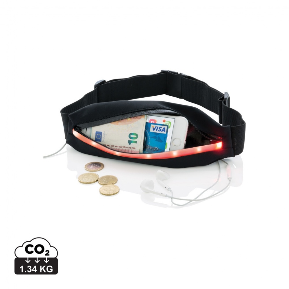 Logo trade promotional merchandise photo of: Running belt with LED