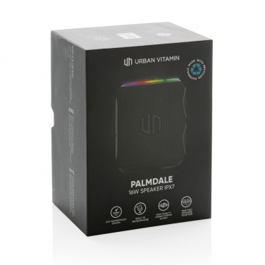 Logo trade corporate gifts picture of: Urban Vitamin Palmdale RCS rplastic 16W speaker IPX7
