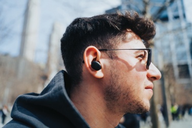Logo trade promotional product photo of: Lakewood RCS recycled and repairable wireless earbuds