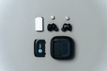 Logotrade promotional product image of: Lakewood RCS recycled and repairable wireless earbuds