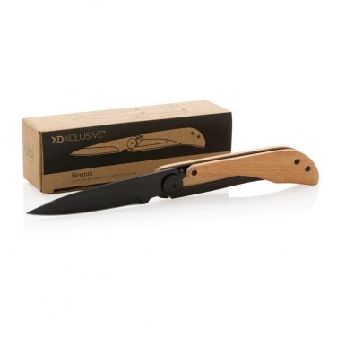 Logotrade promotional item image of: Nemus Luxury Wooden knife with lock