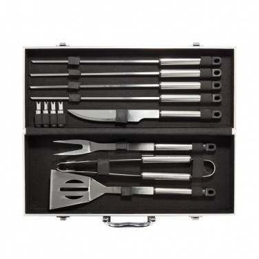 Logotrade advertising products photo of: 12 pcs barbecue set in aluminium box