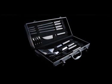 Logotrade promotional product image of: 12 pcs barbecue set in aluminium box