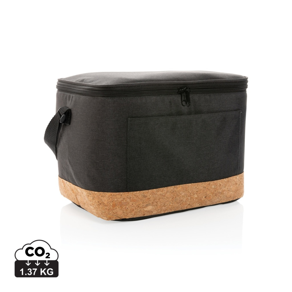 Logotrade advertising product image of: Impact AWARE™ XL RPET two tone cooler bag with cork detail
