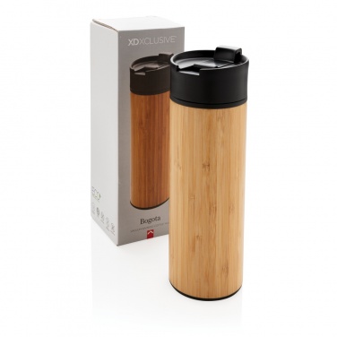 Logo trade advertising products image of: Bogota vacuum bamboo coffee mug