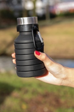 Logotrade promotional giveaway image of: Leakproof collapsible silicone bottle with lid