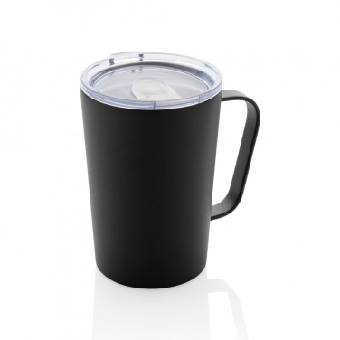 Logo trade business gifts image of: RCS Recycled stainless steel modern vacuum mug with lid