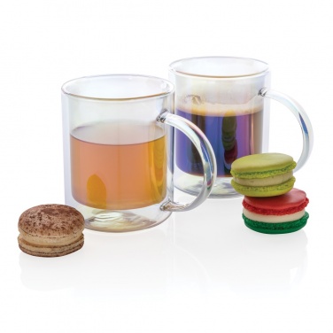Logotrade promotional product picture of: Deluxe double wall electroplated glass mug