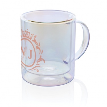 Logotrade promotional giveaway picture of: Deluxe double wall electroplated glass mug