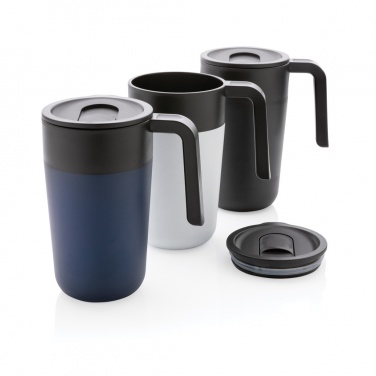 Logo trade promotional merchandise picture of: GRS Recycled PP and SS mug with handle