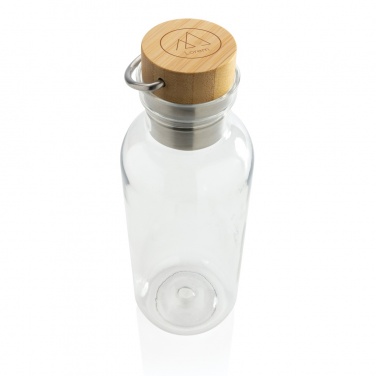 Logo trade promotional items image of: RCS RPET bottle with bamboo lid and handle