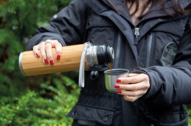 Logotrade promotional gifts photo of: Bamboo vacuum travel flask