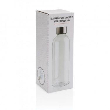 Logo trade advertising products picture of: Leakproof water bottle with metallic lid