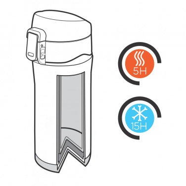 Logo trade advertising products picture of: RCS Recycled stainless steel easy lock vacuum mug
