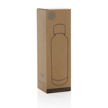 Logo trade corporate gifts picture of: Wood RCS certified recycled stainless steel vacuum bottle
