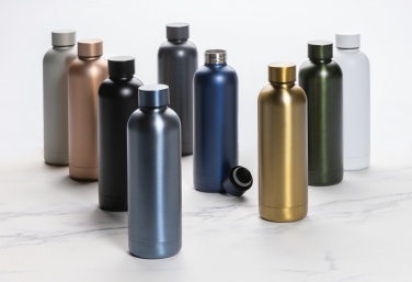 Logo trade promotional gifts image of: RCS Recycled stainless steel Impact vacuum bottle