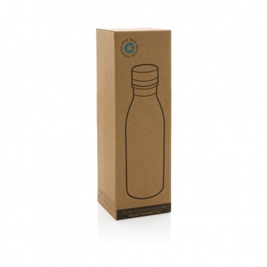 Logotrade advertising product picture of: RCS Recycled stainless steel deluxe water bottle