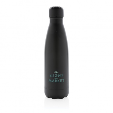 Logo trade business gift photo of: Solid colour vacuum stainless steel bottle 500 ml