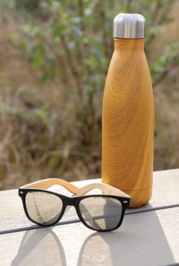 Logotrade promotional gift picture of: Vacuum insulated stainless steel bottle with wood print