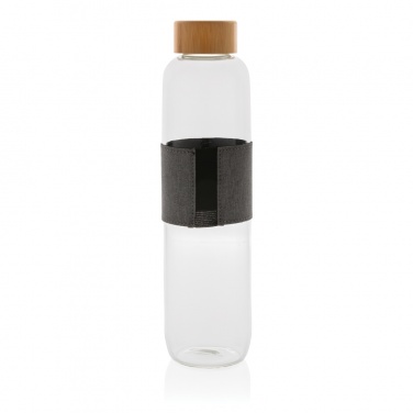 Logo trade promotional merchandise picture of: Impact borosilicate glass bottle with bamboo lid