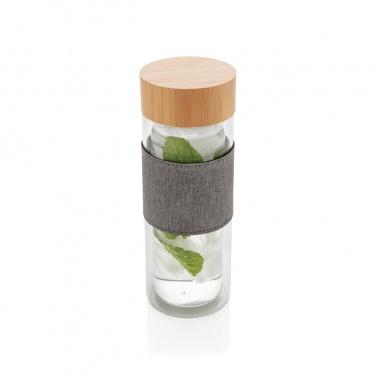 Logo trade business gifts image of: Impact double wall borosilicate glass bottle