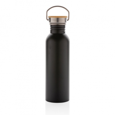 Logotrade promotional product image of: Modern stainless steel bottle with bamboo lid
