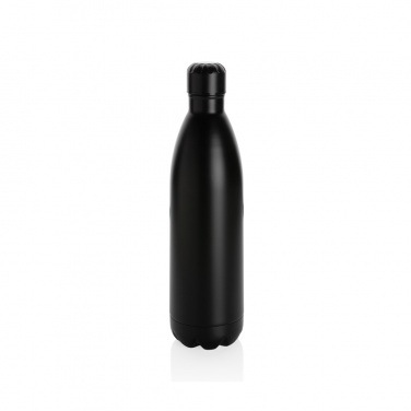 Logo trade promotional giveaways image of: Solid colour vacuum stainless steel bottle 1L