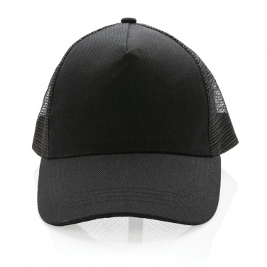 Logotrade advertising product picture of: Impact AWARE™ Brushed rcotton 5 panel trucker cap 190gr