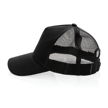 Logo trade promotional gifts image of: Impact AWARE™ Brushed rcotton 5 panel trucker cap 190gr