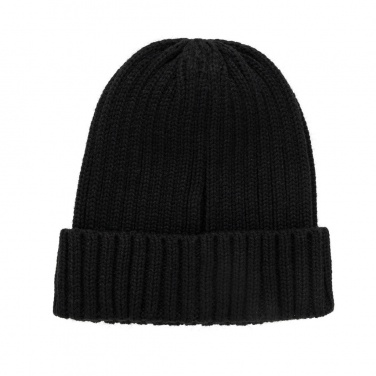 Logo trade corporate gifts image of: Kennedi AWARE™ Polylana® beanie with large rib