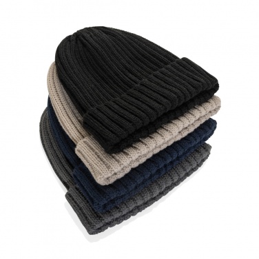 Logo trade corporate gifts picture of: Kennedi AWARE™ Polylana® beanie with large rib