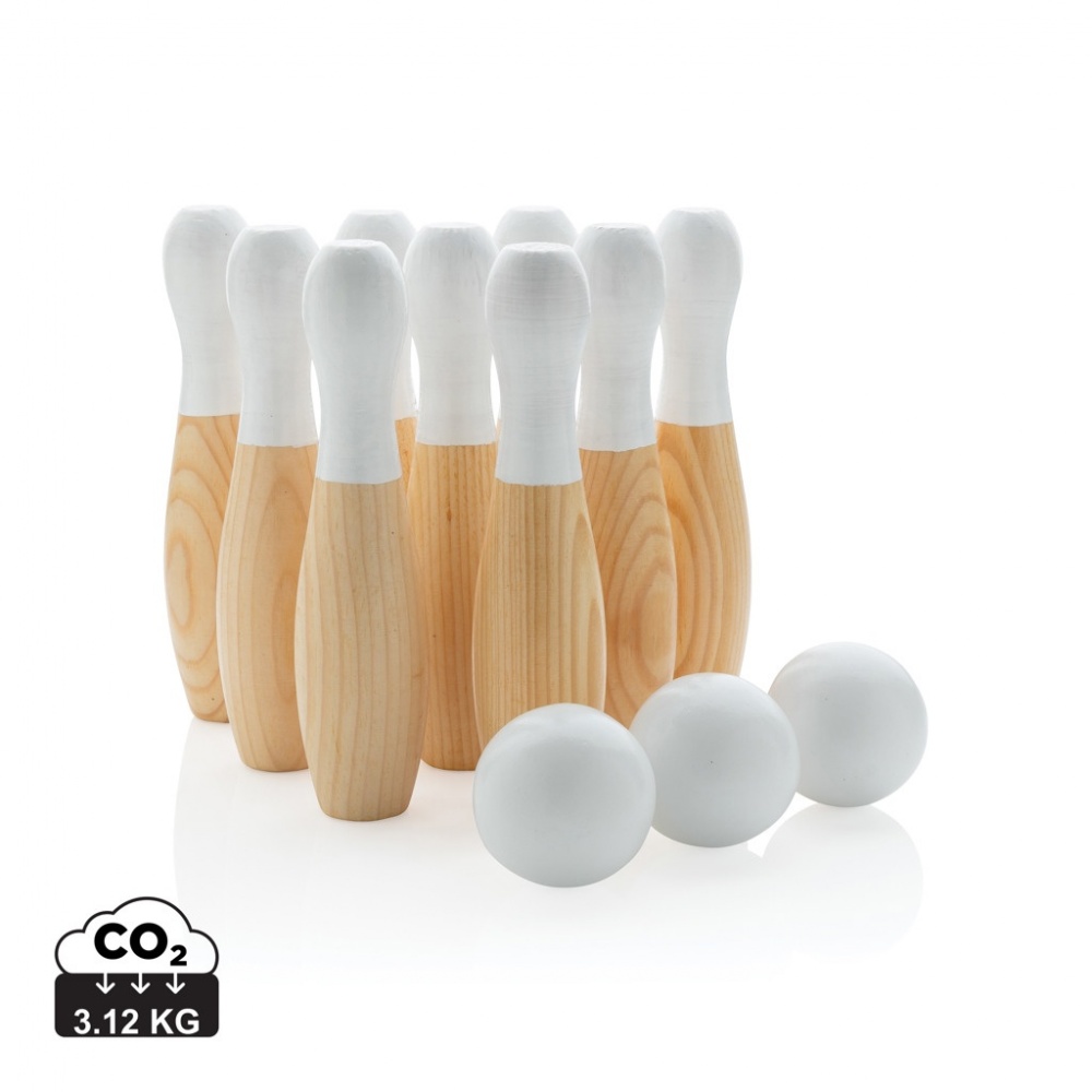 Logotrade advertising product image of: Wooden skittles set