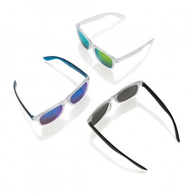 Logo trade corporate gifts picture of: Gleam RCS recycled PC mirror lens sunglasses
