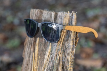 Logo trade promotional product photo of: GRS recycled PC plastic sunglasses with cork