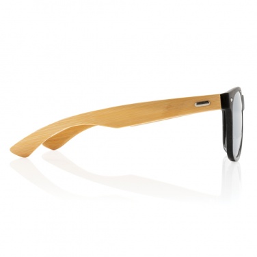 Logo trade promotional giveaways picture of: Bamboo and RCS recycled plastic sunglasses
