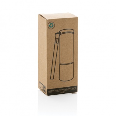 Logo trade business gifts image of: Bamboo and RCS certfied recycled plastic torch