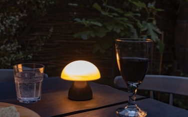 Logotrade advertising product image of: Luming RCS recycled plastic USB re-chargeable table lamp