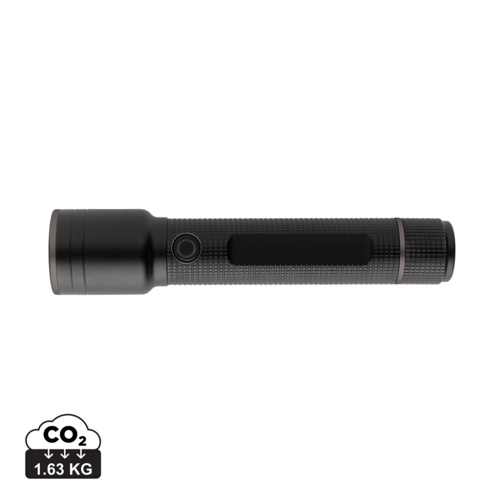 Logo trade promotional products image of: Gear X RCS recycled aluminum USB-rechargeable torch large