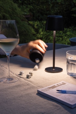 Logotrade corporate gift image of: Zenic RCS recycled plastic USB re-chargable table lamp