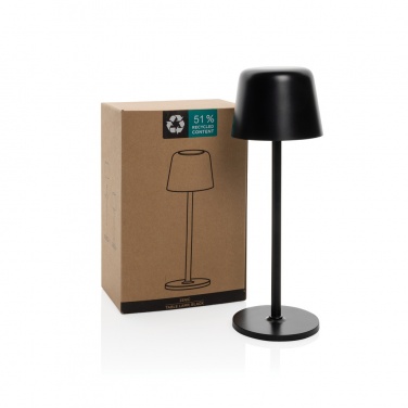 Logo trade promotional giveaways picture of: Zenic RCS recycled plastic USB re-chargable table lamp