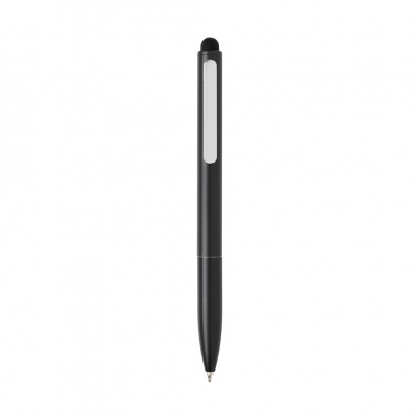 Logo trade promotional products image of: Kymi RCS certified recycled aluminium pen with stylus