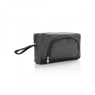 Logo trade business gifts image of: Classic two tone toiletry bag