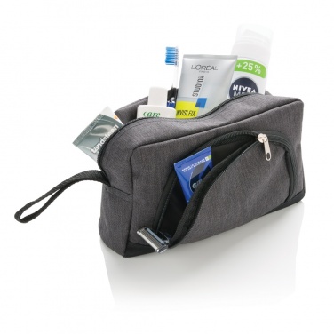 Logo trade promotional merchandise image of: Classic two tone toiletry bag