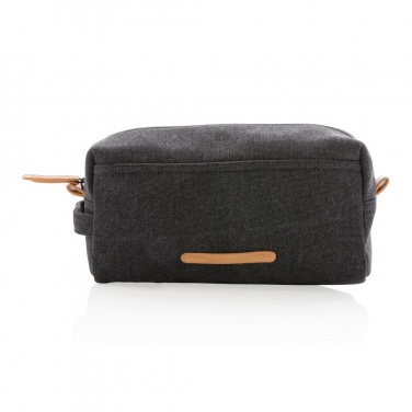 Logo trade promotional gifts image of: Canvas toiletry bag PVC free
