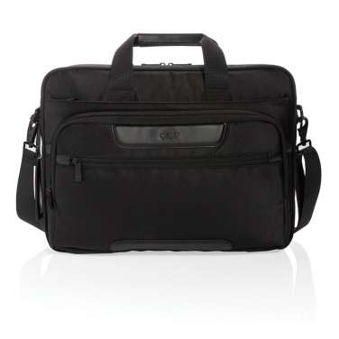 Logo trade promotional merchandise photo of: Swiss Peak RPET Voyager RFID 15.6" laptop bag